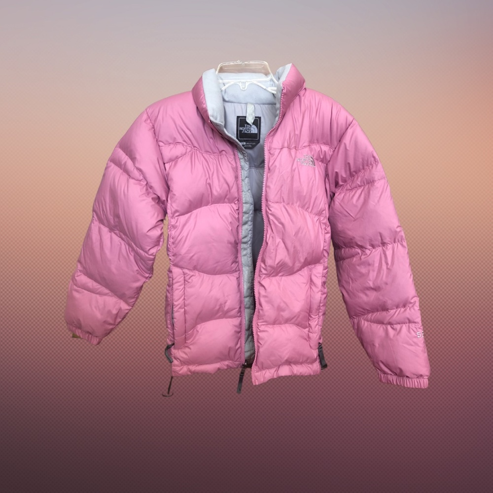 Girl's North Face Blossom Pink Puffer Jacket; size Large; perfect condition!